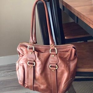 Francesco Biasia Brown Large Tote Bag